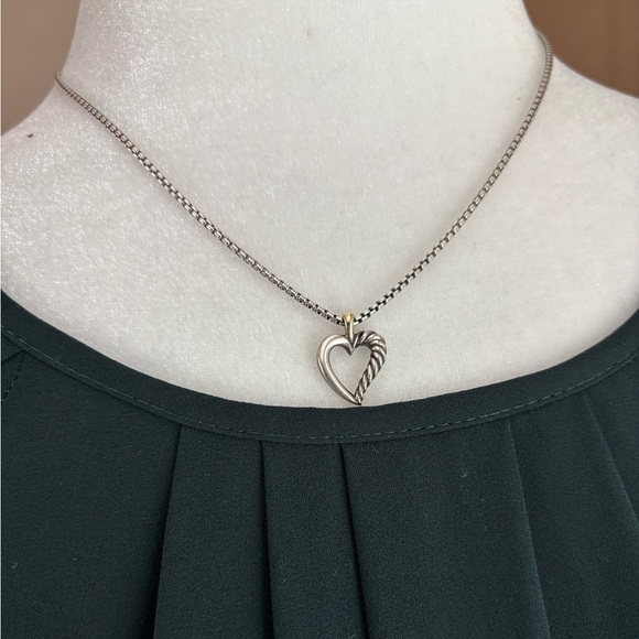 DAVID YURMAN 🩶 AUTHENTIC Heart Pendant Necklace - Picture 3 of 8